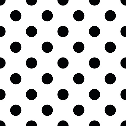 Black And White Polka Dot Seamless Pattern Vector Stock Illustration ...
