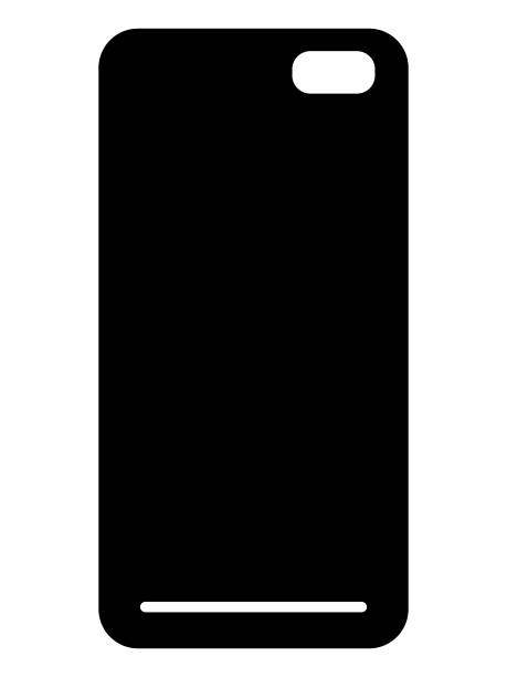 Black and white Smartphone cover vector illustration of Black and white Smartphone cover phone cover stock illustrations