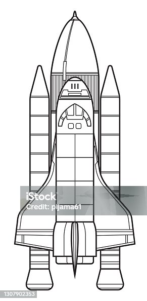 istock Black And White, Space Shuttle 1307902353