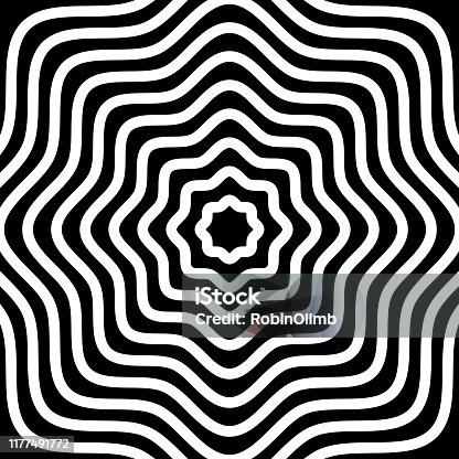 istock Black And White Waves Psychedelic Background 1177491772
