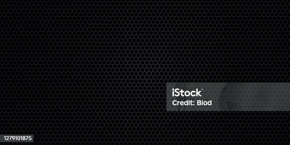 istock Black background. Dark carbon fiber texture. Black metal texture steel background. 1279101875