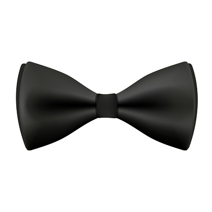 Black bow tie gentleman smoking vector icon