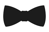 istock Black bowtie icon. Realistic illustration of black bowtie vector icon for web design. 1136653128