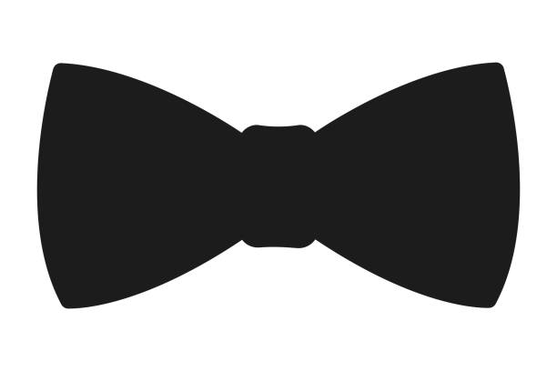 schwarze bowtie-ikone. realistische illustration des schwarzen bowtie-vektor-symbols für das web-design. - fliegen stock-grafiken, -clipart, -cartoons und -symbole