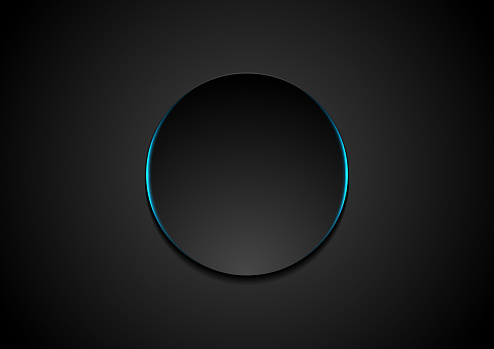 Black circle abstract tech background
