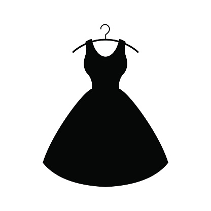 Black Dress Vector Icon Stock Illustration - Download Image Now - iStock