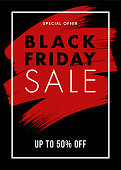 Black Friday design for advertising, banners, leaflets and flyers. - Illustration