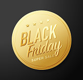 istock Black Friday golden sticker 1283106723