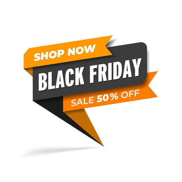 Black Friday sale promotion web banner heading design on graphic white background vector for banner or poster. Sale and discount concept