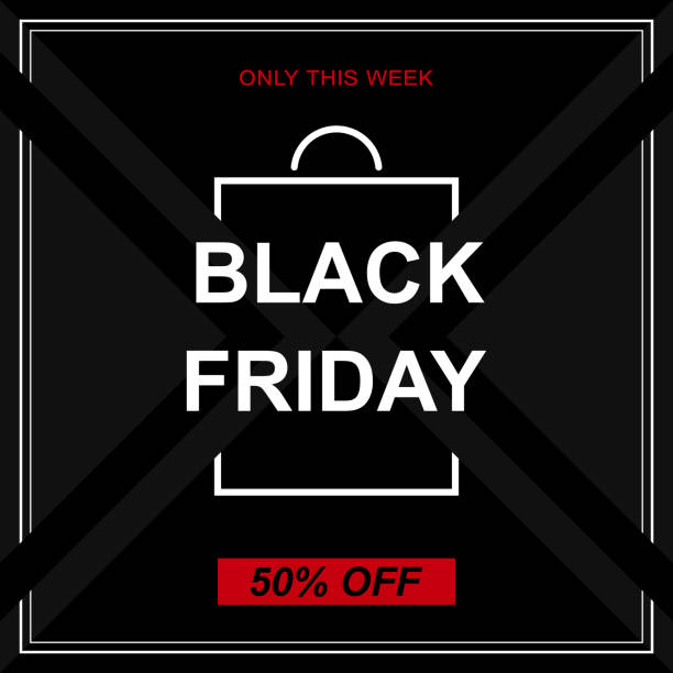Black Friday sale vector banner. Dark background with gray triangles and white frame. Square promo template. Black Friday sale vector banner. Dark background with gray triangles and white frame. Square promo template mall of america stock illustrations