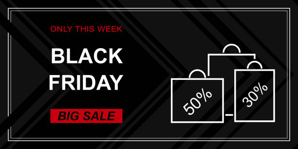 Black Friday sale vector banner. Dark background with gray triangles and white frame. Horizontal promo template. Black Friday sale vector banner. Dark background with gray triangles and white frame. Horizontal promo template mall of america stock illustrations