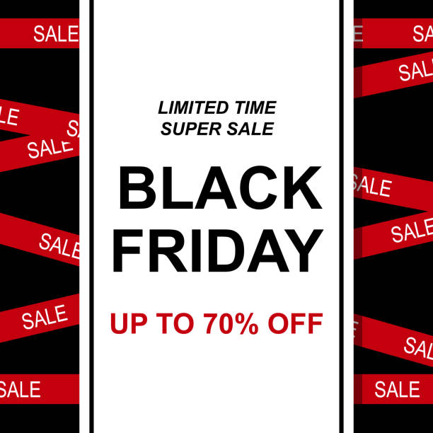 Black Friday sale vector banner. Dark background with red stripes and text. Square promo template. Black Friday sale vector banner. Dark background with red stripes and text. Square promo template mall of america stock illustrations