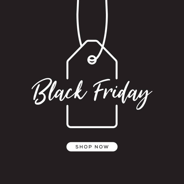 ilustraciones, imágenes clip art, dibujos animados e iconos de stock de diseño de banner web viernes negro - black friday shoppers