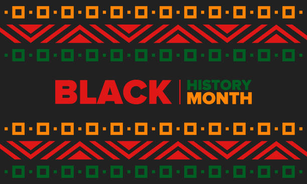 Black History Month. African American History. Celebrated annual. In February in United States and Canada. In October in Great Britain. Poster, card, banner, background. Vector illustration Black History Month. African American History. Celebrated annual. In February in United States and Canada. In October in Great Britain. Poster, card, banner, background. Vector illustration black history month stock illustrations