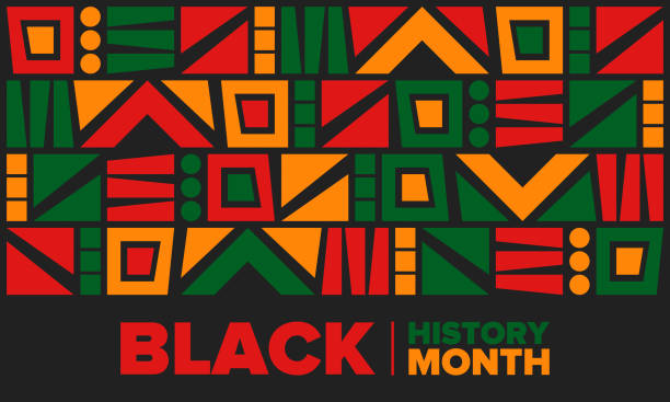 黒歴史月間。アフリカ系アメリカ人の歴史。毎年祝いました。米国とカナダで2月に。イギリスの10月に。ポスター、カード、バナー、背景。ベクトルの図 - アフリカ点のイラスト素材／クリップアート素材／マンガ素材／アイコン素材