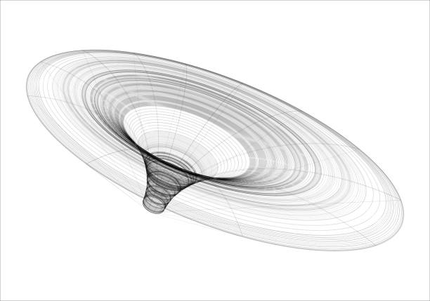 структура гравитационного поля черной дыры - вектор - black hole stock illustrations