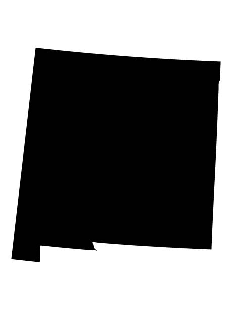 Black Map of New Mexico Vector illustration of Black Map of New Mexico new mexico stock illustrations