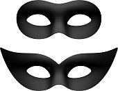 istock Black masquerade eye masks 506172944