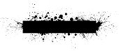 Black paint splatter vector design background