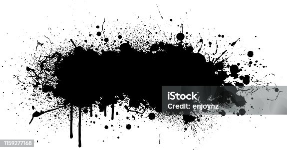 istock Black paint splash background 1159277168