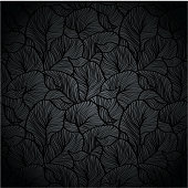 Vector illustration black plant background