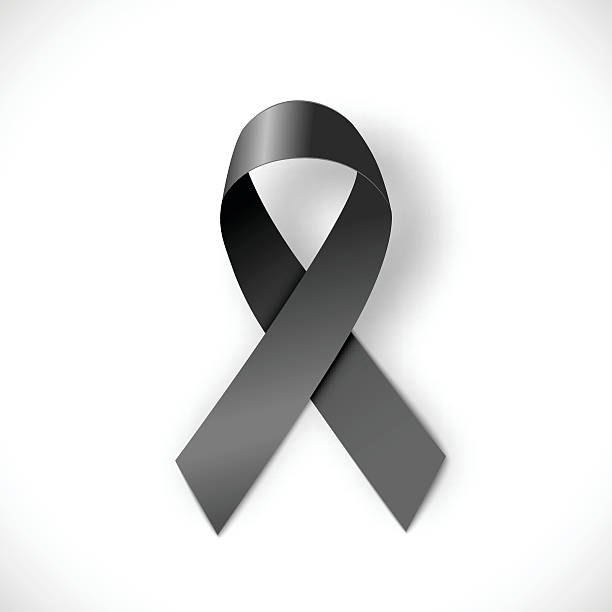 black ribbon  on white background, illustration black ribbon  on white background, vector illustration, eps 10 with transparency mourner stock illustrations