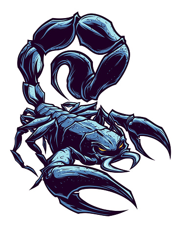 Black scorpion vector drawing