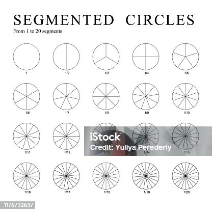 istock Black segmented circles isolated on a white background. Vector. 1176732637