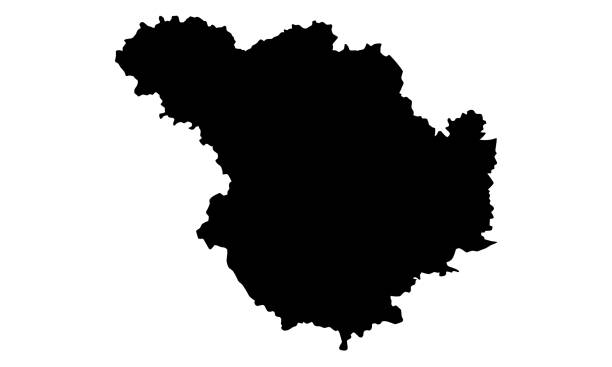 black silhouette map of the city of leeds in the united kingdom - sunderland 幅插畫檔、美工圖案、卡通及圖標