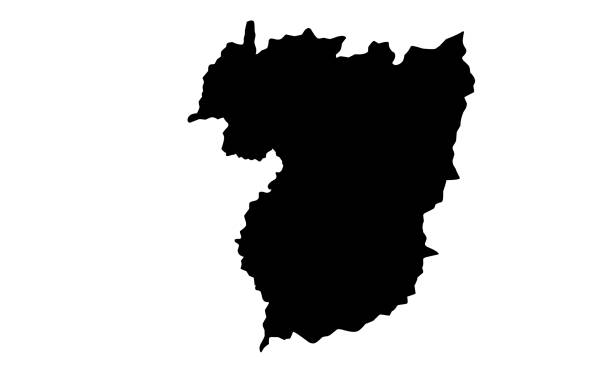 black silhouette map of the city of Villarreal in Spain silhouette map of the city of Villarreal in Spain on white background Villarreal CF stock illustrations