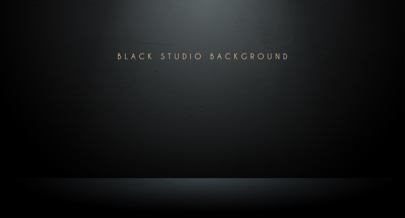 Black studio background in vector