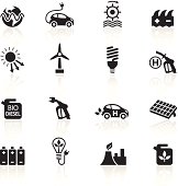 Illustration of different alternative energy symbols.