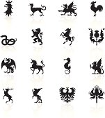 istock Black Symbols - Heraldic Animals 165627993