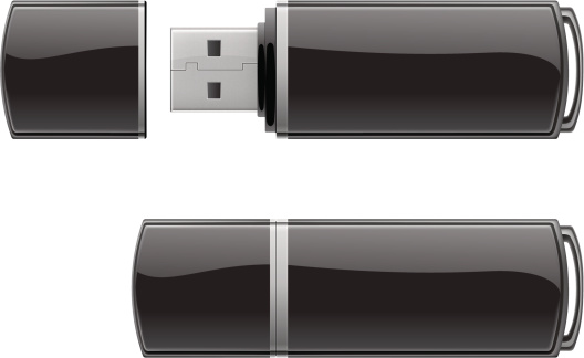 Black USB flash storage