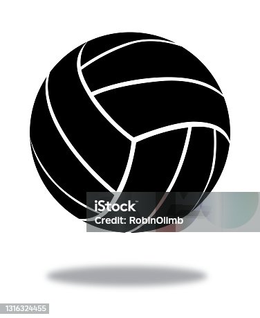 istock Black Volleyball icon 1316324455