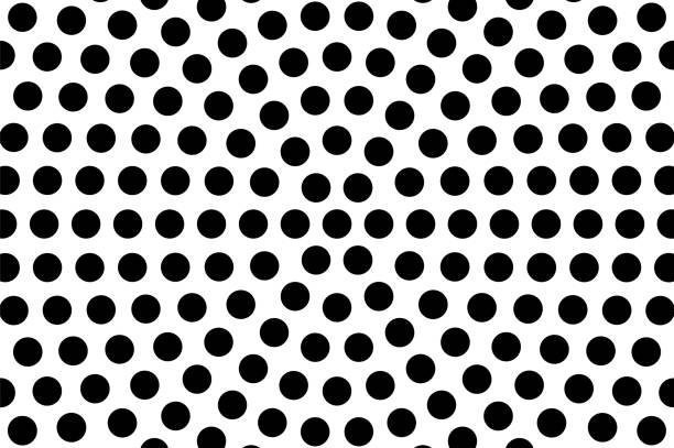 Black white dotted halftone vector background. Oversized polka dot pattern. vector art illustration