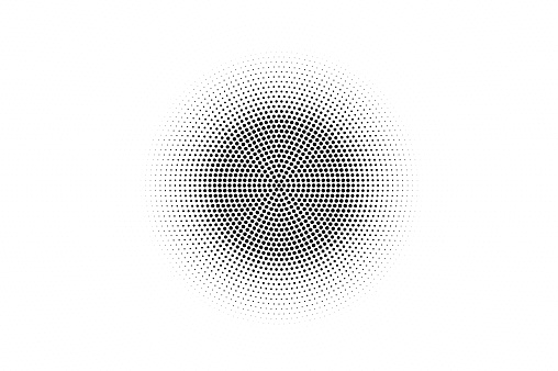Black white dotted texture. Abstract halftone vector background. Monochrome halftone pop art design.