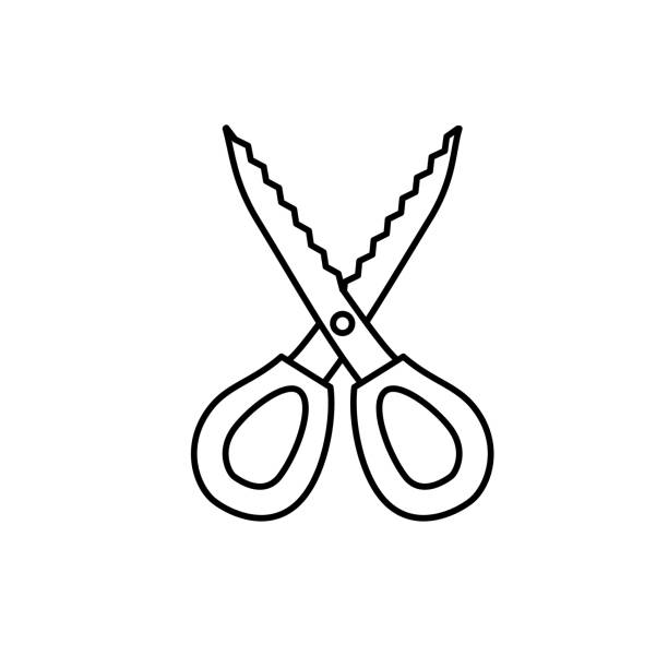 Best Decorative Edge Scissors Illustrations Royalty Free Vector