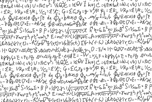 Blackboard background material with esoteric mathematical formulas