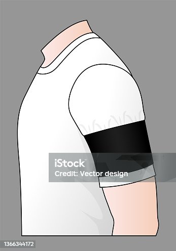 istock Blank Black Armband Captain Template, Vector File. 1366344172