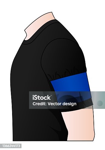 istock Blank Blue Armband Captain Template, Vector File. 1366344173