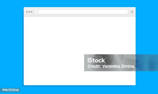 istock Blank browser window for computer 996702546