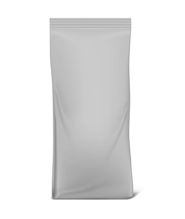 Download Blank Foil Gusseted Bag Vector Mockup Coffee Or Tea ...