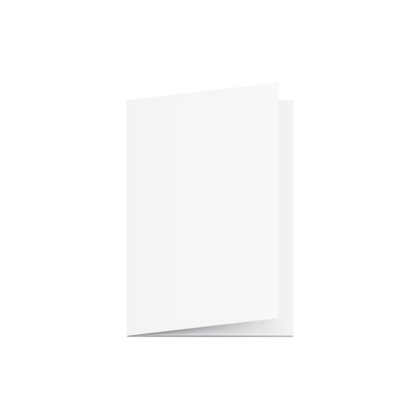 Blank Greeting card mockup vector on white background. Mockup concept Blank Greeting card mockup vector on white background. Mockup concept greeting cards templates stock illustrations