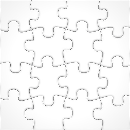 Blank jigsaw vector