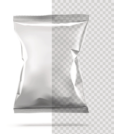 Blank package isolated on transparent background.