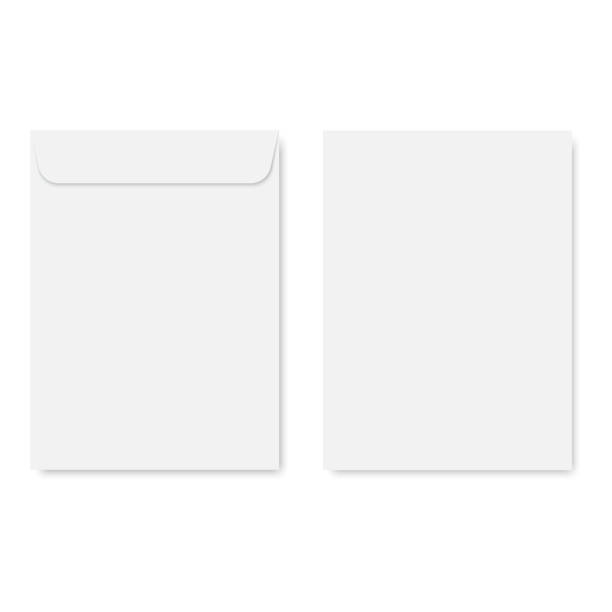 ilustrações de stock, clip art, desenhos animados e ícones de blank paper envelopes for your design. vector - papel a4