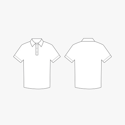 Blank Polo Shirt Blank Template Vector Stock Illustration - Download ...