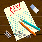 2021 Blank To Do List with Pencils, Sharpener and Eraser