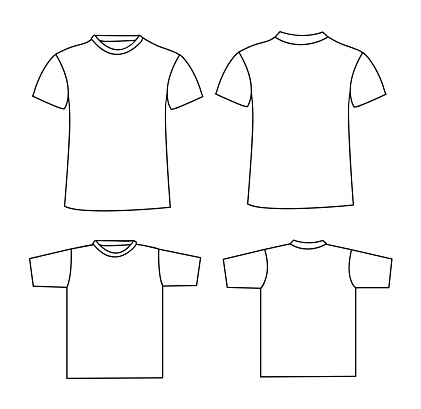 Blank Tshirt Template Stock Illustration - Download Image Now - iStock
